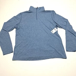 Sonoma Men’s XL Blue 1/4 Zip Performance Pullover Long Sleeve Shirt NWT - Picture 1 of 12