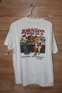 RARE Vintage El Grande Johnson Tequila T Shirt Big Johnson Lick Suck Swallow XL - Picture 1 of 11