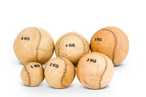Medizinball Leder - Fest und klein - Ball - Kraft - Fitness - Nicht springend - Bild 1 von 7