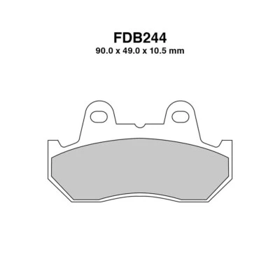 COPPIA DI PASTIGLIE FRENO FERODO FDB244ST FOR HONDA 700 VT C SHADOW 1986-1987 Foto 1 de 4