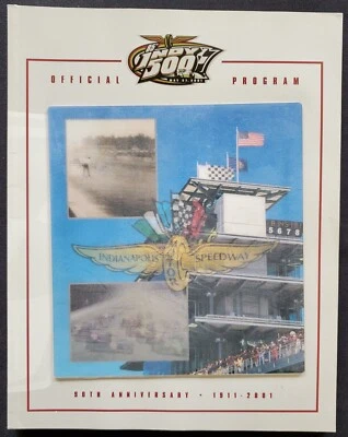 2001 Indianapolis Indy 500 Hélio Castroneves Win Official Race Program Magazine - Image 1 of 4