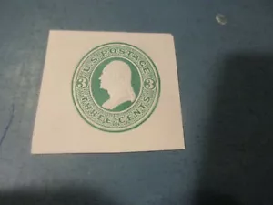 Estampilla estacionaria sin usar de EE. UU. 1870 - verde tres centavos - Imagen 1 de 2