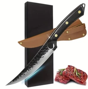 Hammer Pattern Stainless Steel Forged Professional Kitchen Knife With Sheath - Picture 1 of 8