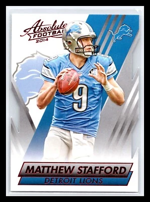 2014 Panini Absolute #88 Matthew Stafford Retail Red Die-Cut Detroit Lions - Image 1 of 2