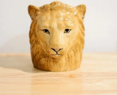 Estatuilla cabeza de león florero maceta planta de cerámica maceta suculenta flor decoración del hogar Foto 1 de 4