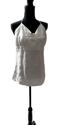 Top blanco para mujer Kiko 100 % lino talla M nuevo # 67 Foto 1 de 4