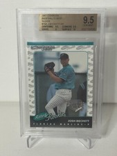 BGS Gem Mint 9.5 2001 Donruss Rated Rookie Baseball's Best Josh Beckett #154