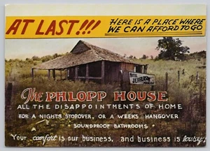 Postcard The Phlopp House, Broken Down Hotel, Humor, Continental - Picture 1 of 2