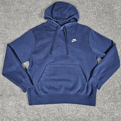Sudadera con Capucha Nike Para Hombre Azul Medio Ropa Deportiva Club Polar Patinador Envejecido Grunge Foto 1 de 4