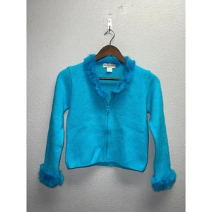 Mujer Vintage Fureria Top Hecho en Italia Teñido Borde de Conejo Lana Nylon Body Jacket M - Imagen 1 de 9