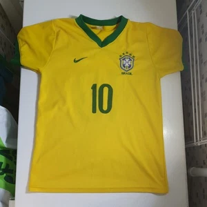 Retro Brasilien Fußballtrikot Heim Kinder 9-10 Jahre Nike Neymar Jr. Nr. 10 - Bild 1 von 10