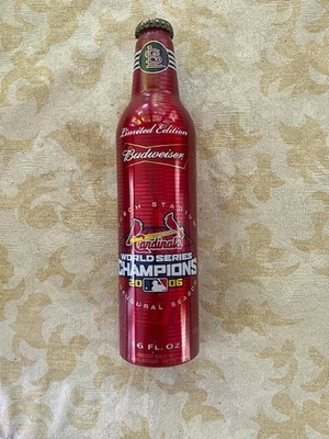 Cardinals World Series Champion Budweiser 2006 edición limitada aluminio cerveza Foto 1 de 2