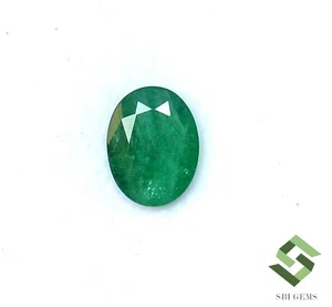 9x7 mm Natural Emerald Oval Cut 1.64 CTS Untreated Loose Certified Gemstone - Picture 1 of 7