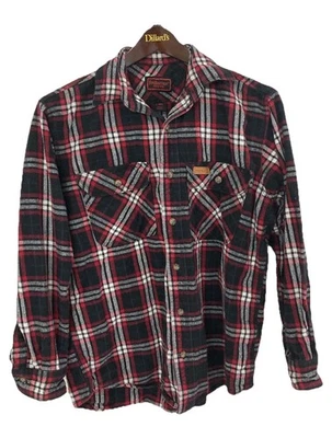 Camisa de franela Five Brother para hombre manga larga a cuadros talla grande peso pesado Foto 1 de 4