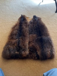 Cuzco Palace PLUSH Vintage Brown 100 % Alpaca Fur Vest Made In Peru 570 Lima - Picture 1 of 11
