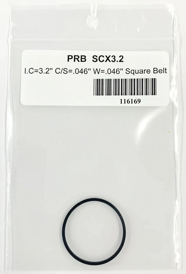 PROJECTOR RECORDER BELT SCX3.2, PRB Square Cut Belt for VCR, Cassette, CD Drive or DVD Drive SCX 3.2