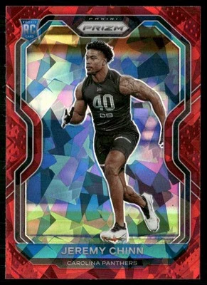2020 Panini Prizm Red Cracked Ice Prizm Jeremy Chinn RC #367 - Image 1 of 2