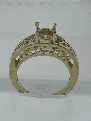 oval 14k semi mount used Nice heavy Shank good quality Aprx9x5 - Image 1 of 4