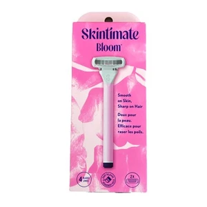Skintimate Bloom Women’s Shaver Razor 1 Handle 2 Cartridges Blades NEW - Picture 1 of 3