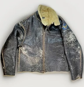 VTG WWII USAAF D-1 Flight Mechanics Jacket Perry Sportswear Shearling 1942 17808 - Picture 1 of 24