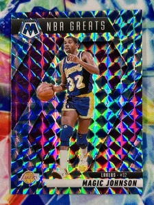 Magic Johnson Blue Prizm 2024-25 Panini Mosaic #296 - Picture 1 of 2