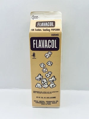 FLAVACOL FOR BETTER TASTING POPCORN 35 OZ CARTON GOLD METAL PRODUCTS - Image 1 of 4