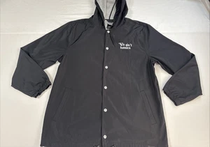 Broken Promise Mens Jacket Sized-X Large Black We Ain't Homies Hooded Coaches - Picture 1 of 13