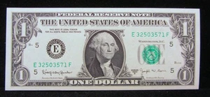 SERIE 1963 B 1 $ FEDERAL RESERVE BARR NOTE - KNUSPRIG BANKFRISCH - RICHMOND DIST - Bild 1 von 5