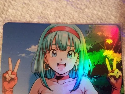 Bulma Bulla Dragon Ball Z Super GT Anime Waifu Card ACG Goddess Holo DoubleSided - Image 1 of 2