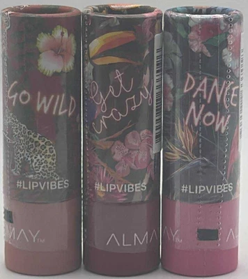 3PC Almay Lip Vibes Matte Lipstick SET ~ FAST SHIPPING ~ 0.14 OZ EACH ~ SEALED - Image 1 of 3