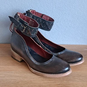 Freebird by Steven Moana Damen-Heels 9 abgenutzt braun Leder niedrig gestapelt - Bild 1 von 13