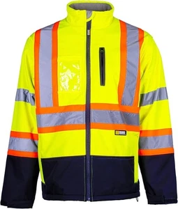 Holmes Workwear Hi-Vis Yellow Softshell Jacket 3XL Brand New - Picture 1 of 10
