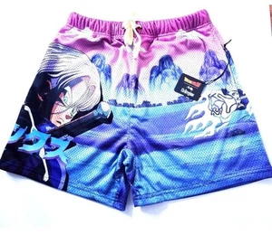 Civil Regime Dragon Ball Z Mesh Shorts Herren klein lila blau Trunks Anime NEU - Bild 1 von 12