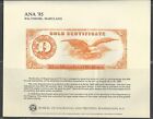 AMERICAN NUMISMATIC ASSOCIATION CONVENTION, ANA '85 MINT SOUVENIR CARD B-82
