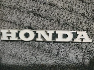 Honda Vintage Metal White 6" Emblem Badge Fast Shipping - Picture 1 of 9