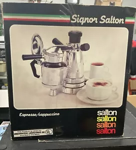 Vintage 70s SIGNOR SALTON EX-3 Electric Espresso Cappuccino Coffee Maker NEW Ex3 - Picture 1 of 13