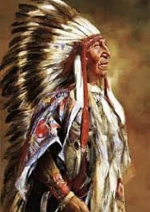 NATIVE AMERICAN INDIAN (9) CROSS STITCH PATTERN - Picture 1 of 2