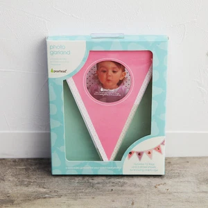 NEW Pearhead Photo Garland - Pink Flag Birthday Banner Baby Shower Party - Picture 1 of 1