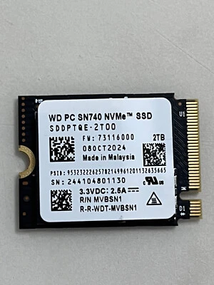 WD PC SN740 512GB 1TB 2TB M.2 2230 SSDNVMe PCIe4x4 For Steam Deck ASUS ROG Flow - Image 1 of 4