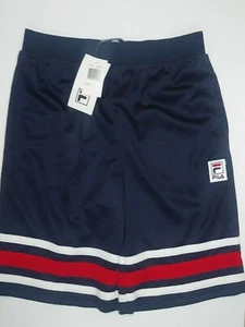 NWT Vintage Inspired Boys Fila Athletic Shorts Size Large Blue/red/white - Picture 1 of 8