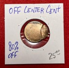 Lincoln Memorial Cent Error Coin 80% Off Center US 1C $0.01 Penny Coin