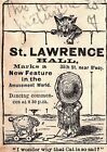 1880'S St. Lawrence Hall Grand Gala Ball Thanksgiving Night Trade Card P3