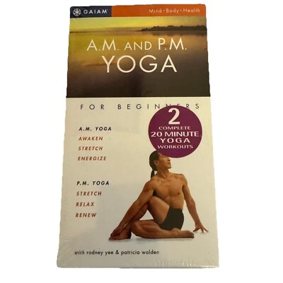 A.M. & P.M. Yoga for Beginners (VHS 1998 2-Tape Set) Rodney Yee Patricia Walden - Image 1 of 2