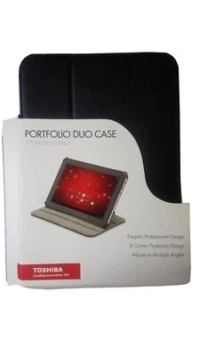 Estuche de Transporte Toshiba Duo (Portfolio) para 10 Tablet PC - Negro - Cuero PVC Foto 1 de 3