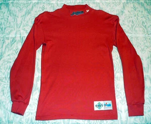 90'S CLEVELAND INDIANS MLB MAJESTIC DIAMOND COLLECTION MOCK TURTLE L/S SHIRT M - Picture 1 of 7