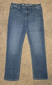 The Children's Place Boys Denim Straight Stretch Jeans Husky 14 Dark Wash - Picture 1 of 6