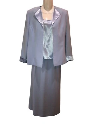 De Colección Nipon Boutique Talla 10 3 Piezas Traje Forrado Bebé Azul Blazer Midi Falda Top Foto 1 de 4