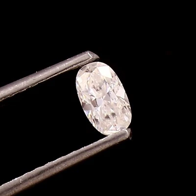 White D Color Moissanite Oval VVS1 Lab Created Diamond Loose Gemstone Cut 3x5 MM - Image 1 of 4