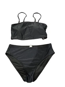 Tempt Me Two Piece Swimsuit Bikini Black High Waisted Size XL - Picture 1 of 10