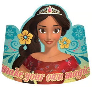 Disney PRINCESA ELENA DE AVALOR fiesta de cumpleaños TIARAS DE PAPEL 8 FAVORES - Imagen 1 de 1
